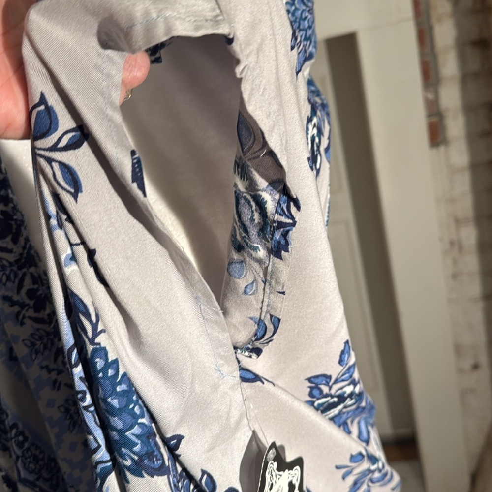 Angie Blue and Gray Patterned Kimono - Picture 2 of 4